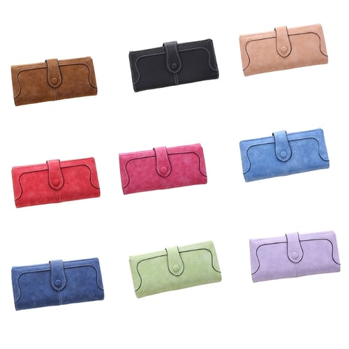 Long and Stylish PU Leather Clutch Card Holder Wallet for Women