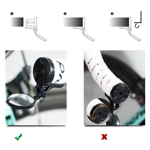 Road Bike Cycling Adjustable Handlebar Plug Rear View Mirror Bicycle Accessories 