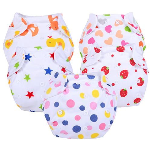 Baby Infant Reusable Washable Cloth Diaper Kids Nappy Cover Adjustable Diapers 