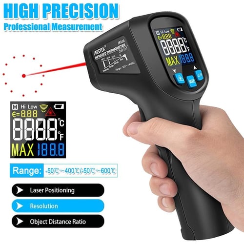 Industrial Handheld Pyrometer Meter Digital Temperature Gun IR Infrared  Thermometer Non-Contact Thermal Heat Sensor