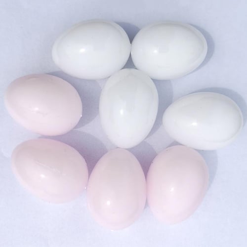 5pcs Hen Poultry Plastic Fake Dummy Egg Chicken Layer Coop Hatching Simulation