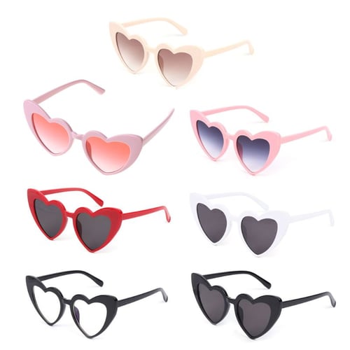 Fashion Love Heart Cat Eye Sunglasses Women Brand Designer Vintage Gradient  Sun Glasses Shades Oculos De Sol