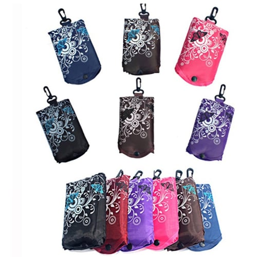 Foldable Floral Large Capacity Shopping Handbag Grocery Storage Bag Tote Pouch 