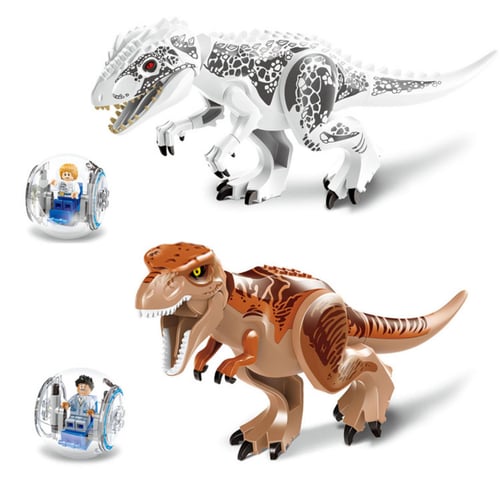 Dinosaur Rex Tyrannosaurus Jurassic World Park Mini Figures Fit Lego Toys Gifts 