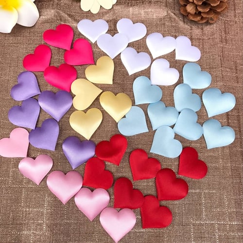 Table Decoration Padded Fabric Throwing Rose Petals Wedding Party Love Heart 