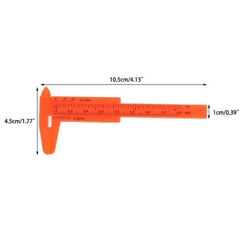 1X Mini Plastic Ruler Sliding 80mm Vernier Caliper Gauge Measure Tools L0 