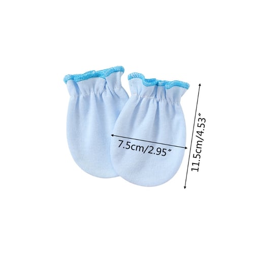 1 Pair Baby Anti Scratching Soft Cotton Gloves Newborn Infant Handguard Mittens 