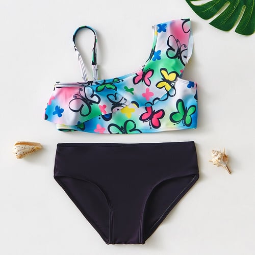 New 2022 Girls Swimwear 3~10Y Girls Swimsuit Two pieces Kids Bikini Set ...