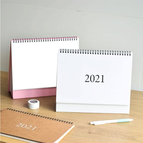 Professional Desk Calendar 2021 Creative Desktop Ornaments New Year Work Note