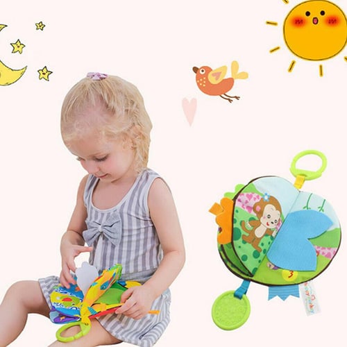 Soft Baby Cloth Book Early Educational Newborn Crib Toys for 0-36 Months Infants 