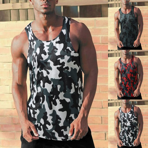 324 Sleeveless Camouflage Casual Mens Neck Fashion Color Vest Round Summer Men's Tank Tops - buy 324 Sleeveless Camouflage Casual Mens Neck Fashion Color Vest Round Top Summer Men's Tank Tops: