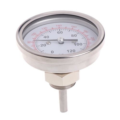 1/2" NPT Threaded Stainless Steel Thermometer for a Moonshine Still Condenser... 