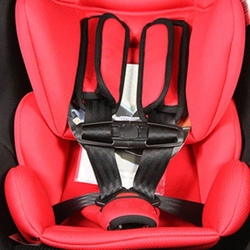 Car Safety Seat Strap Belt Harness Chest Clip Buckle Pad for Kids Baby Black 