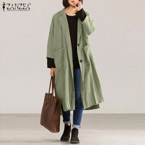 Oversized Coats Women ZANZEA Ropa De Mujer 2020 Ladies Office Jackets  Spring Long Sleeve Outwear Casual Solid Windbresaker 5XL - buy Oversized  Coats Women ZANZEA Ropa De Mujer 2020 Ladies Office Jackets