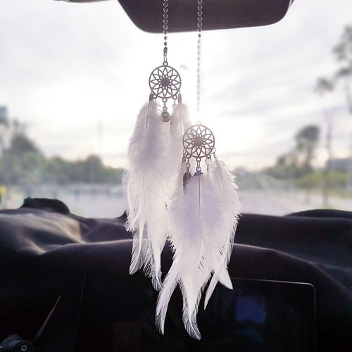 Mini Dream Catcher Car Pendant Wind Chimes Feather Home Wall Hanging Adornment 