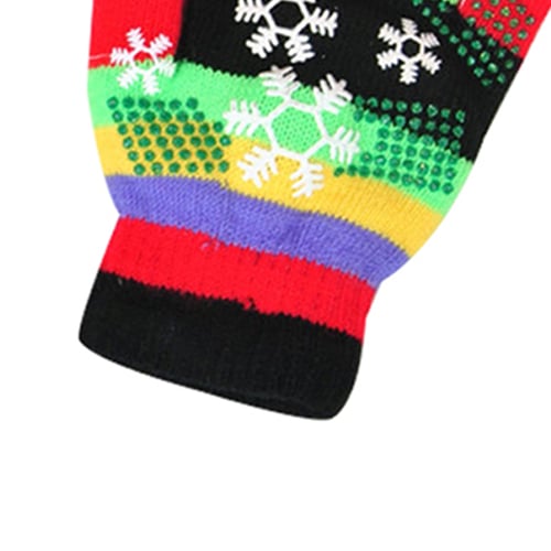 Kids Baby Boy Girl Winter Colorful Snowflake Print Gloves Full Finger Mittens 