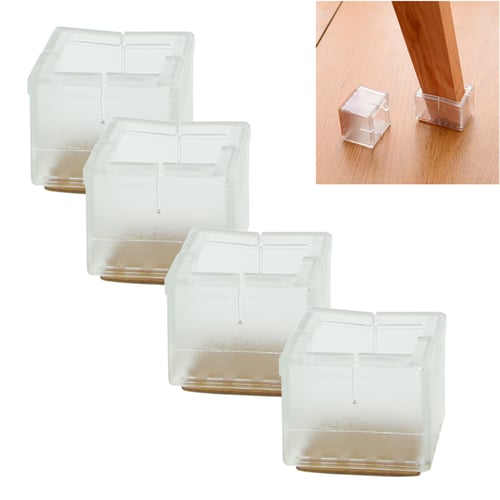 Chair Leg Cap Rubber Feet Protector Pad Furniture Table Cover Round Square 