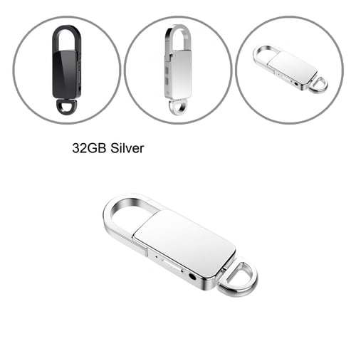SNAHIKE 8GB USB Audio Voice Recorder Voice Recorder Rechargeable Metal Casing Digital Voice Recorder Silver 