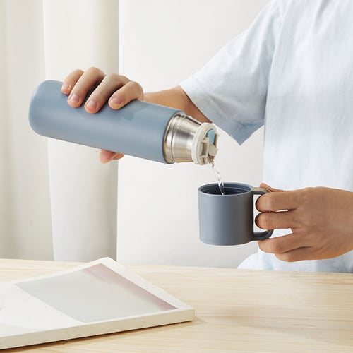 500ml Vacuum Insulated Stainless Steel Tea Bottle Water Mug Cup Portable Thermos 