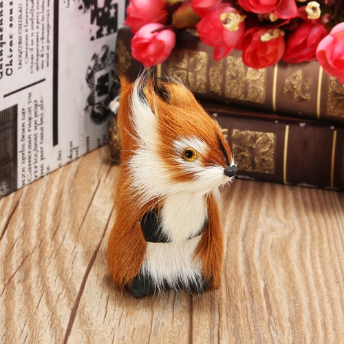 1Pcs Realistic Plushed Furry Little Squirrel Toy Home Ornament Kids Nap Gift 