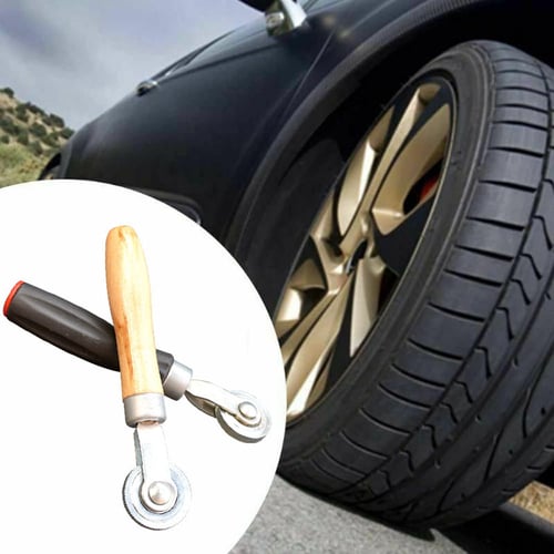 Auto Car  Metal Compaction Roller Rubber Handle Wheel Tyre Repair Tools 
