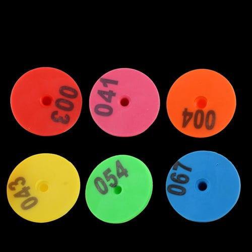 UK_ EE_ EE_ SN_ 100Pcs Universal Round Shape Livestock Animal Ear Tags Labels fo 