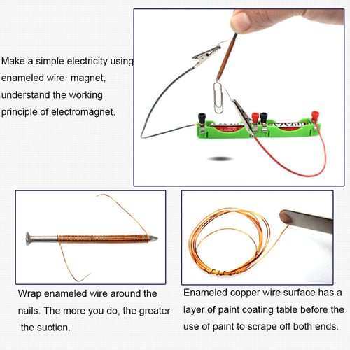 DIY Electromagnet Model Kit Physical Experiment Educational Science Kids Toy hea 