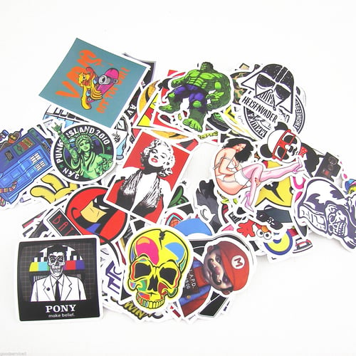 50-200Pcs Graffiti Sticker Decal Vinyl Roll Car Skate Skateboard Laptop Luggage 