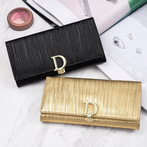 Fashion Women Wallet Genuine Leather Luxury Clutch Bag Large Capacity  Wallets Phone Pocket RFID Long Card Holder Coin Carteras