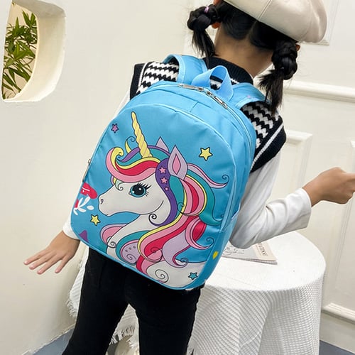 Colorful Cartoon Schoolbag Kawaii Unicorn Backpack For Grils Trendy  Teenager Nylon Rucksacks New Kindergarten Preschool Baby Bag-9z