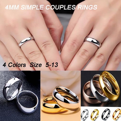 6mm Men Women Ring 6mm Stainless Steel Ring - Black/Gold/Silver, High Polished Band For Men & Women Mens Wedding Rings Black - Foto 9