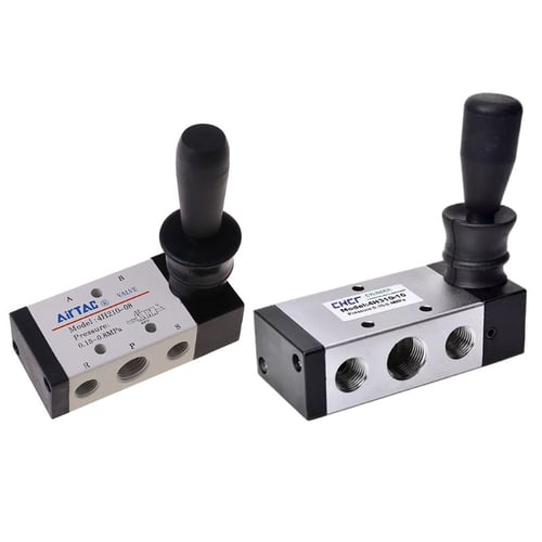 4H210-08 5 ways 2 position pneumatic mechincal hand lever valve N_XG 