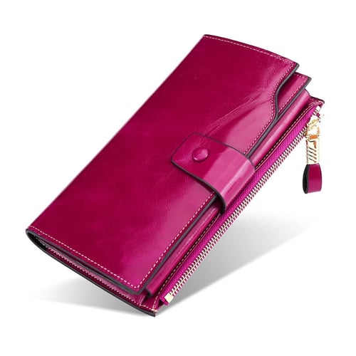 Women's Wallet Genuine Leather RFID Blocking Large Capacity Luxury