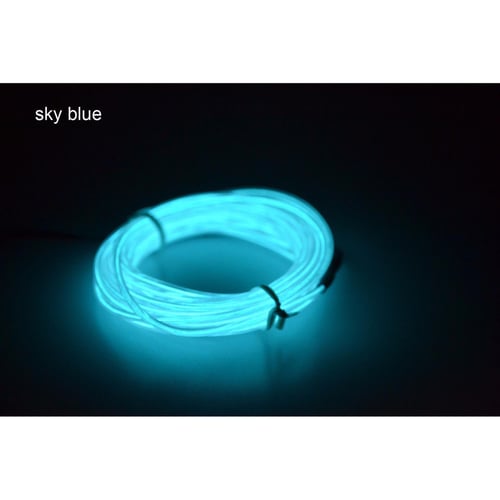 Glow EL Wire String Neon LED Light Strip Rope Tube Decor Car Party Controller 