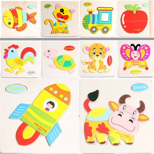 Early Educational Wooden Mini 3D Wooden Puzzle Toy for Kids Animals DIY  Kids 3D Wood Puzzle - China Puzzle and Jigsaw Puzzle price