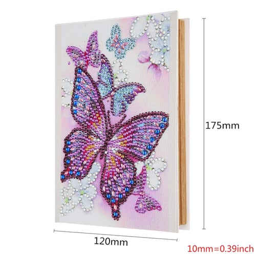 WANGFUFU DIY Diamond Painting Kraft Paper Photo Album Diamond Butterfly Handmade Craft Gift 