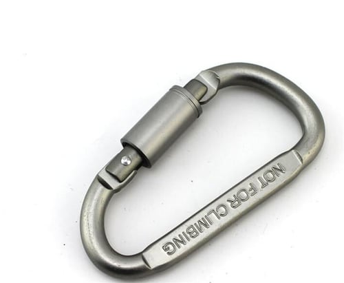 10Pcs Aluminum Carabiner D-Ring Key Chain Clip Snap Hook Karabiner Camping 