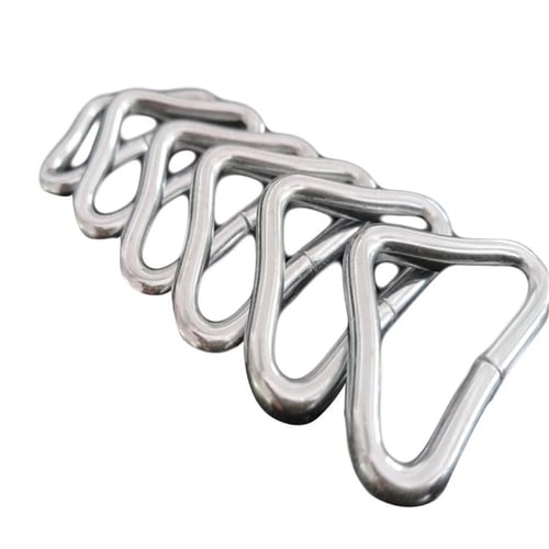 10PCS Steel Triangle Rings Buckle Loop Ring V-rings for Trampoline Mat Fix Bags 