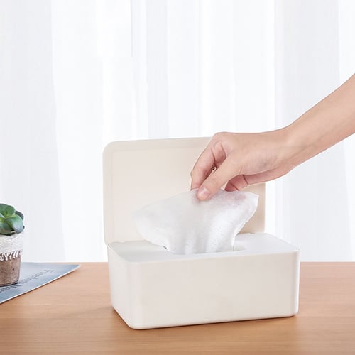 Lid Cover Dustproof Tissue Storage Box Napkin Case Wet Wipes Dispenser Holder 