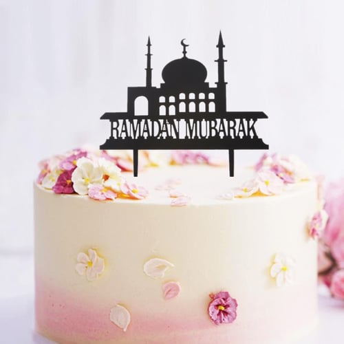 Eid Mubarak Ramadan Wedding Cake Topper Muslim Birthday Party Cupcake Decor 