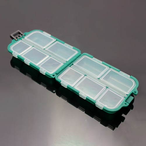 s 2Pcs Fishing Hook Bait Gadget Box Mini PP Storage Box Case 3 Compartments 
