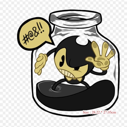 Bendy Ink Bottle Bendy And The Ink Machine Themeatly G Iron on Heat
