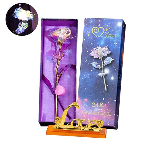 Artificial LED Light Flower Galaxy Luminous Rose Presents Valentine's Day Gifts 