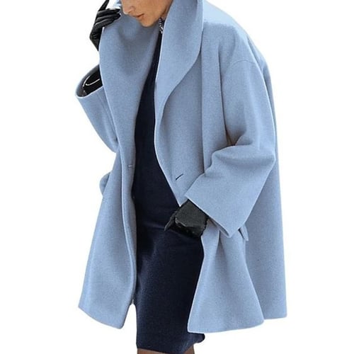 Winter Wool Blend Coat Women 2020 Fashion Shawl Collar Open Stitch Loose  Coat Female Casual Solid Pocket Coat Jacket Office Lady - buy Winter Wool  Blend Coat Women 2020 Fashion Shawl Collar