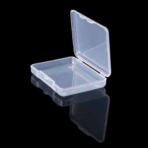 Plastic Rectangular Clear Transparent Storage Box Collection Container Organizer 