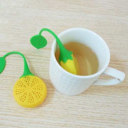 Silicone Tea Strainer Strawberry Shape Tea Leaf Bag Holder Coffee Filter Infuser 