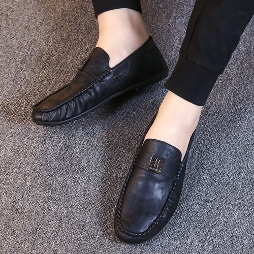 mens soft driving shoes Genuine pu leather shoes for men sneakers Male  Adult handmade Slip On Flat Boat Shoes Man footwear - buy mens soft driving  shoes Genuine pu leather shoes for