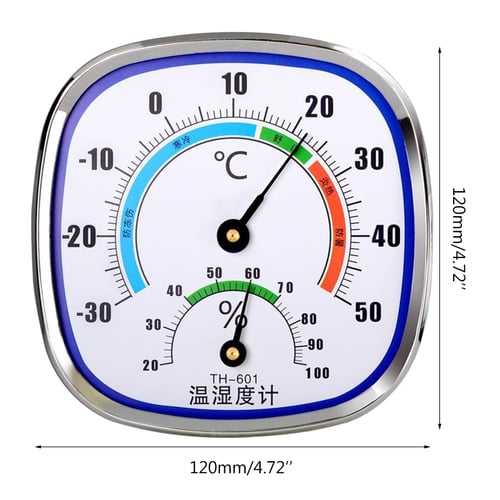 Indoor Outdoor Analog Humidity Temperature Gauge Meter Thermometer Hygrometer. 