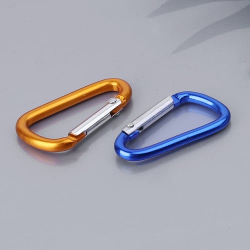 Hot 10pcs 6cm Outdoor Sport Carabiner Camping Safety Buckle Keychain Hiking Hook 