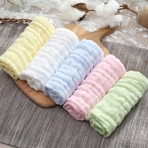 Infant Newborn Soft  Cotton  Gauze  Bath Towel Feeding Wipe Cloth Washcloth 
